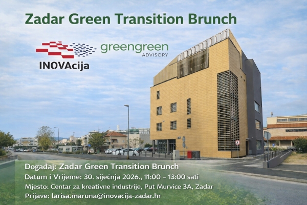 INOVAcija i Greengreen Advisory organiziraju Zadar Green Transition Brunch – susret poduzetnika o izazovima zelene tranzicije