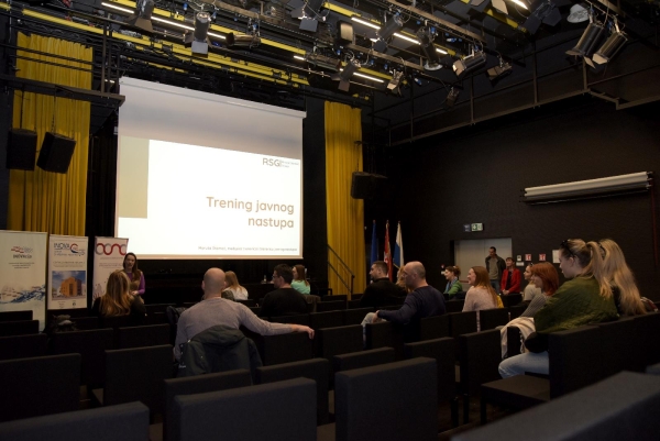 U četvrtak, 16. ožujka 2023. u Centru za kreativne industrije održan Trening  javnog nastupa i prezentacijskih vještina