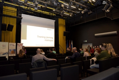 U četvrtak, 16. ožujka 2023. u Centru za kreativne industrije održan Trening  javnog nastupa i prezentacijskih vještina